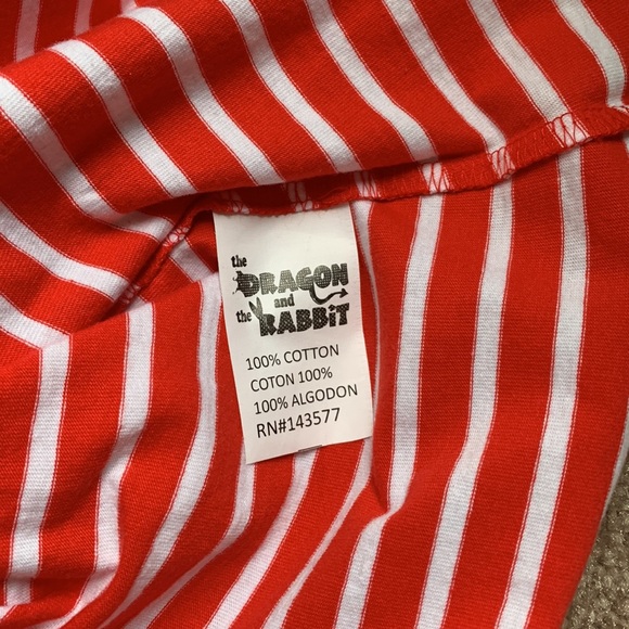 The Dragon and the Rabbit red, white and blue striped dress size 4T - Picture 5 of 5